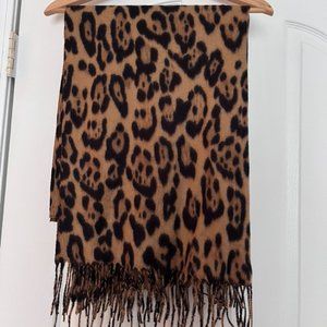 Large Leopard Print Blanket Scarf